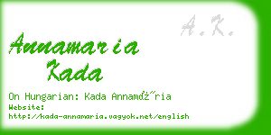 annamaria kada business card